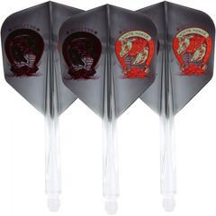 Condor AXE Dartflight Get Luck, Horseshoe, Gradient, Clear Black, Small, Gr. S