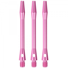 Aluminium Dart Shaft Pink, Short, 3 Stück