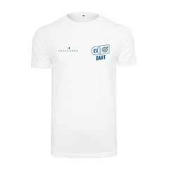 STEELIKONE - T-Shirt - KSC Dart Fan Shirt 2, Farbe: Weiß, Größe: S