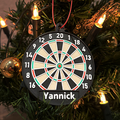 Darts Christbaum-Anhänger personalisierbar als Geschenk Weihnachtsbaum-Schmuck Dartscheibe Dartboard