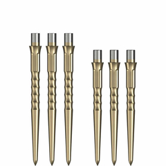 Caliburn Evo Dart Points - Ripple - No Lip - Gold, Länge: 28mm