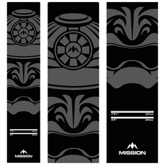 Dartteppich schwarz, Samurai, Dartboard-Matte 290x60cm
