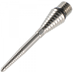 Titanium Grooved Converter Swiss Point, Steeldartspitzen, silber, 26mm