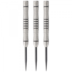 Steeldart Barrel silber schwarz mit 2 Mulden, 90% Tungsten, 24gr