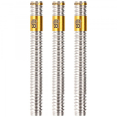 18 Gramm Softdart Barrel silber und goldfarben mit PVD Gold Beschichtung