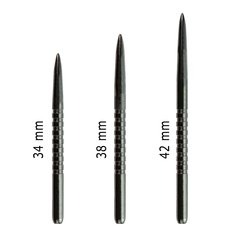 BULL'S GP3 Steeldart Wechselspitzen schwarz, Länge Spitzen: 34, Farbe: Schwarz