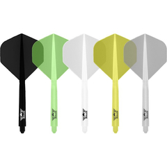 Bull's Union Shaft-Flight-System, Flight Form: Standard / No2, Shaft Länge: Short, Farbe: Schwarz