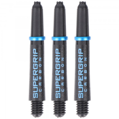 Harrows Supergrip Carbon Dartschaft, schwarz und aqua, 3 Stück