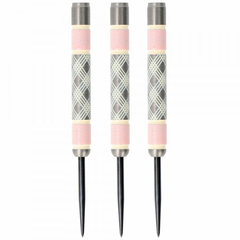Steeldart Barrel 23 Gramm, rose silber weiß, 3 Stück