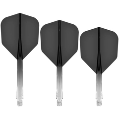 Mission Force 90 Flight & Shaft System NO6 Transparent Black, Farbe: Schwarz, Variante: Kurz