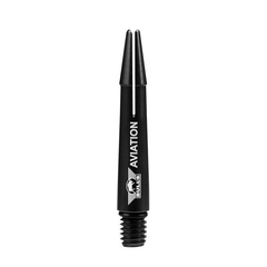 Aluminium Dartshaft Aviation schwarz, Medium, 3 Stück