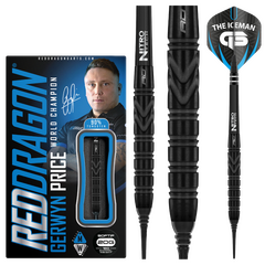 RedDragon Gerwyn Price Black SE 90% Tungsten Softdarts, Gewicht: 20 Gramm