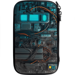 Shot! Tactical Dart Case, Motiv: AI Cyberpunk