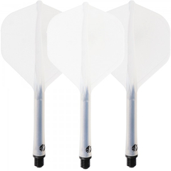 Shot Dart Flight und Shaft, Standard, transparent, medium, 31,2mm