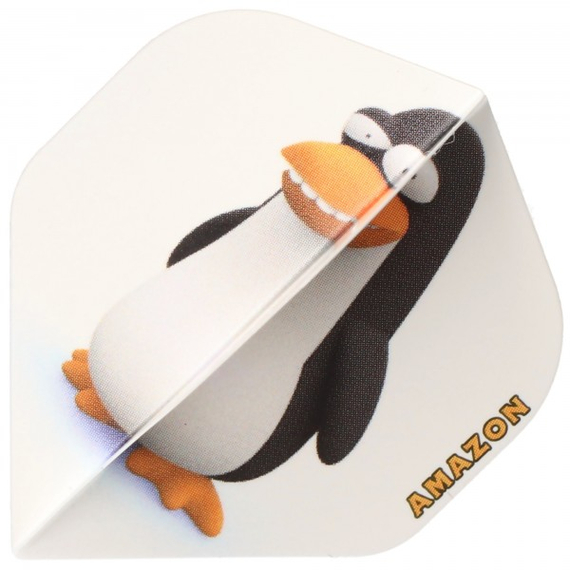 Pinguin Dart Flight weiß mit Motiv, 3 Stück