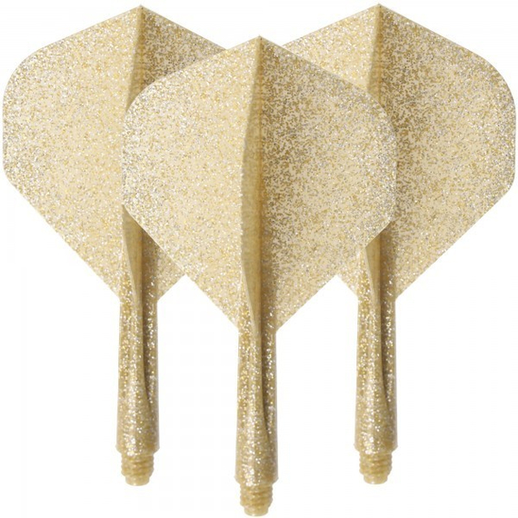 Condor Dartflight Zero Stress Glitter, Standard Gr. S, short, gold, 21,5mm