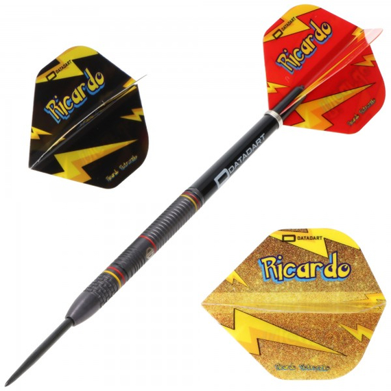 Ricardo Pietreczko Steeldarts, Pikachu, Black PVD, 90% Tungsten, 25 Gramm