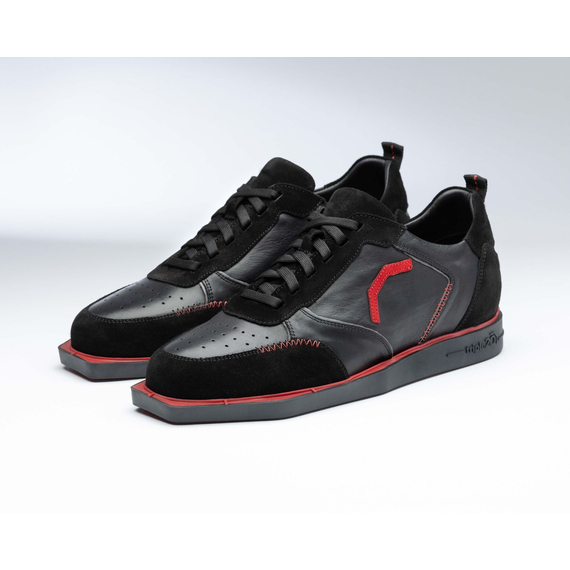 Triple20 Dartschuhe Leder Schwarz Rot Dartschuh, Variante: 43