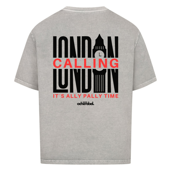 ocherebel - LONDON CALLING | Oversized Shirt, Farbe: Washed Grey, Größe: XXL
