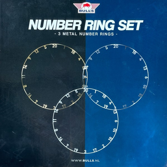 Zahlenring, der Metal Ring 3er Set, gold, weiß, silber