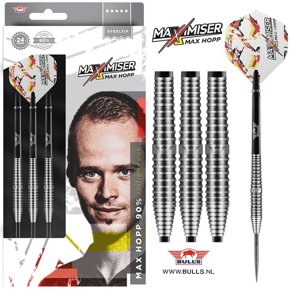 Bull's NL Max Hopp G4 90% Tungsten Steeldarts, Gewicht: 24 Gramm