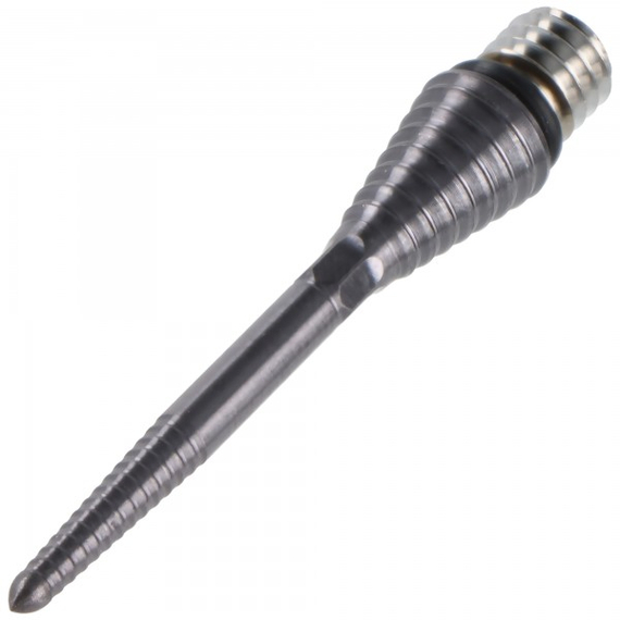 Titanium Grooved Converter Swiss Point, Steeldartspitzen, schwarz, 30mm