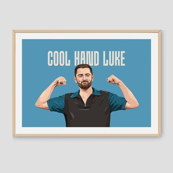 Darts Art Cool Hand Luke - Print, Design: Luke Humphries, Format: A4