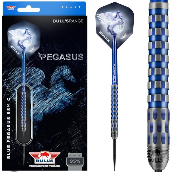 Bull's Blue Pegasus 95% Tungsten Typ C Steeldarts, Gewicht: 24