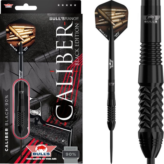 ​Bull's Caliber Black 90% Steeldarts, Gewicht: 24