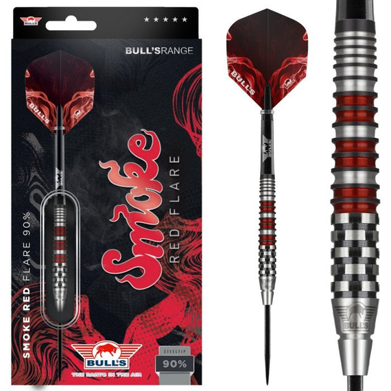 Bull's Smoke 90% Red Flare Steeldarts, Gewicht: 24