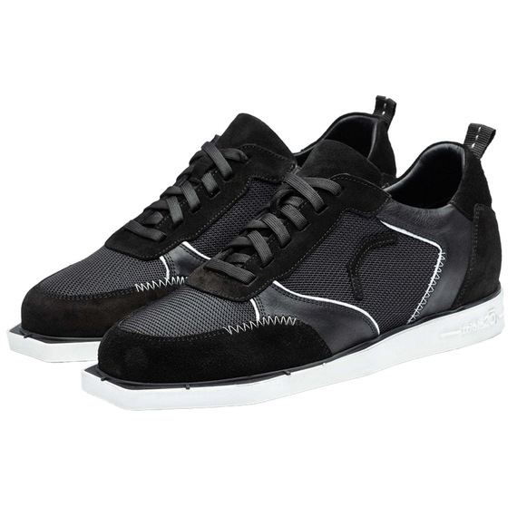 Triple20 Dartschuhe Textil Leder Schwarz Weiß, Variante: 38
