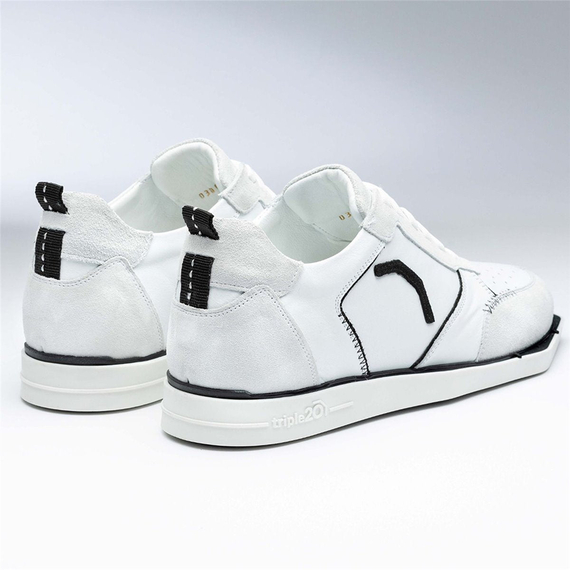 Triple20 Dartschuhe Leder Weiß Schwarz, Variante: 38