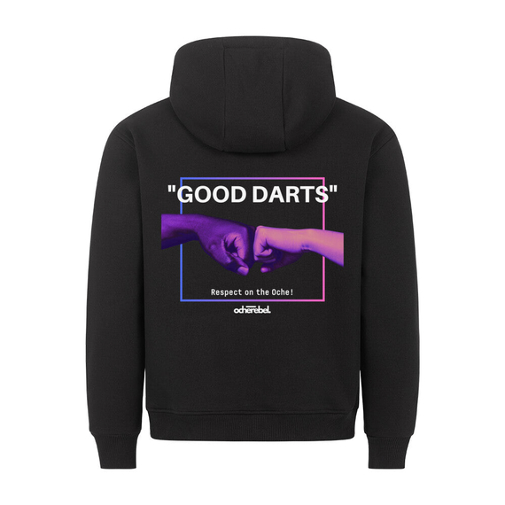 GOOD DARTS | Unisex Hoodie, Farbe: Schwarz, Variante: S