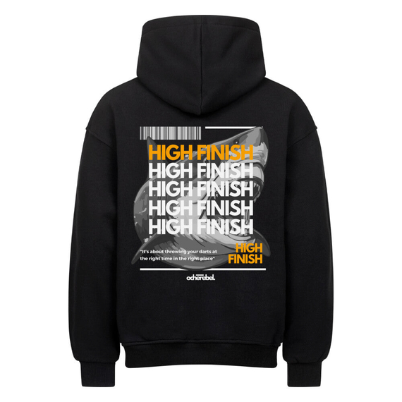 HIGH FINISH | Oversized Hoodie, Farbe: Schwarz, Variante: XS