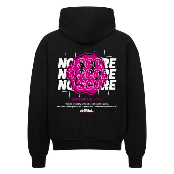 NO SCORE PINK | Oversized Zip-Hoodie, Farbe: Schwarz, Variante: S