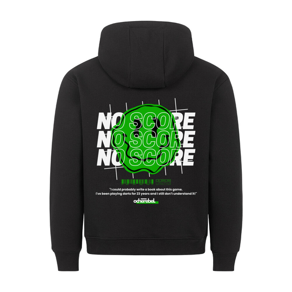 NO SCORE GREEN | Unisex Hoodie, Farbe: Schwarz, Variante: S