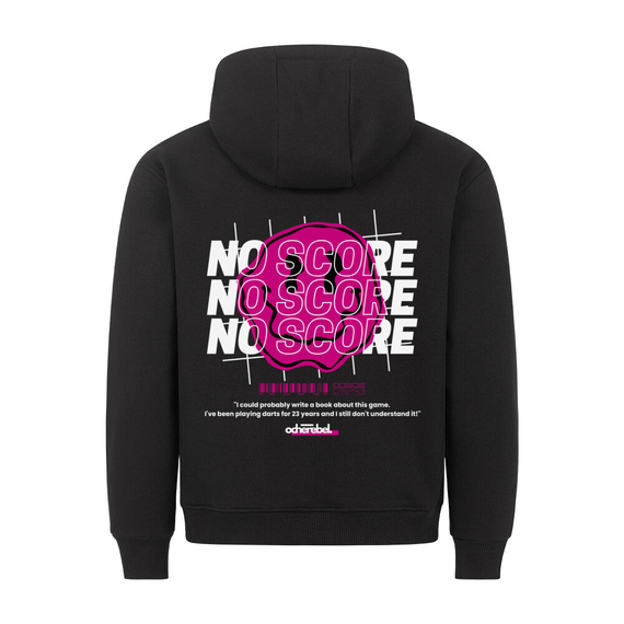 NO SCORE PINK | Unisex Hoodie, Farbe: Schwarz, Variante: S