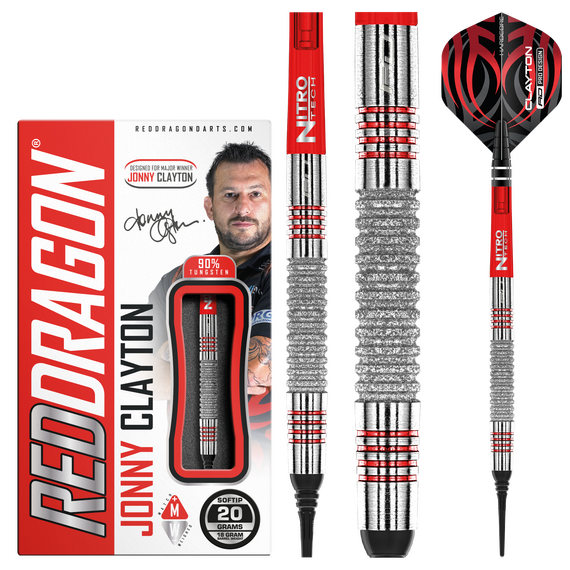 RedDragon Jonny Clayton Element 90% Tungsten Softdarts, Gewicht: 20 Gramm